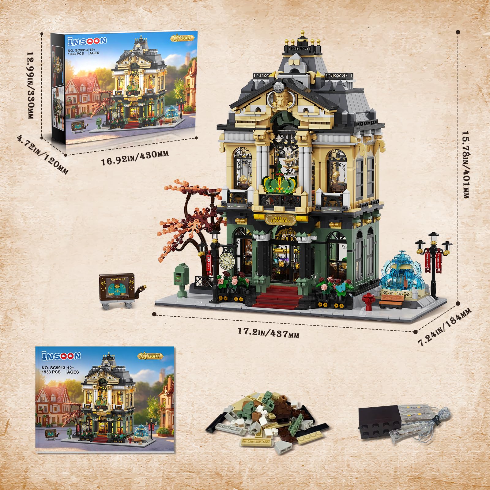 INSOON assembly-ready kit with precise brick connections