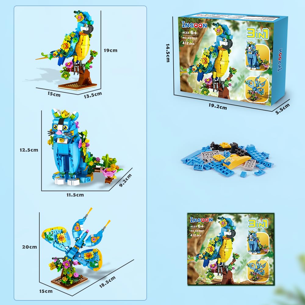 INSOON floral accents scene—plants and animals in a charming display