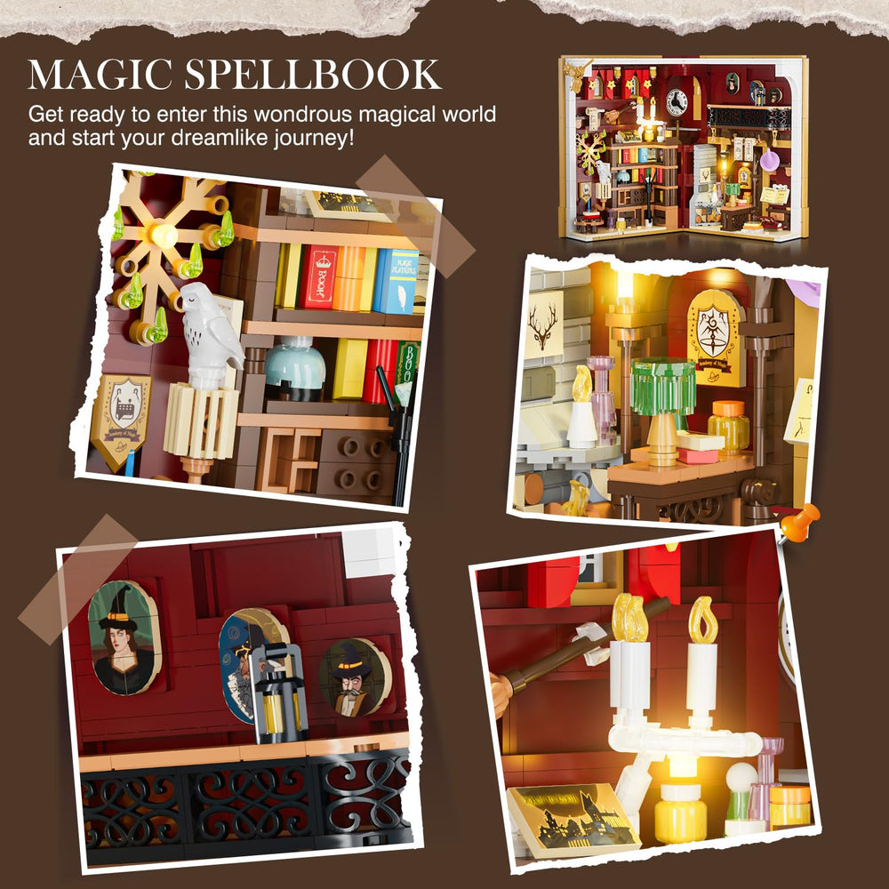 INSOON Magic Booknook opened diorama reveals fantasy interior.