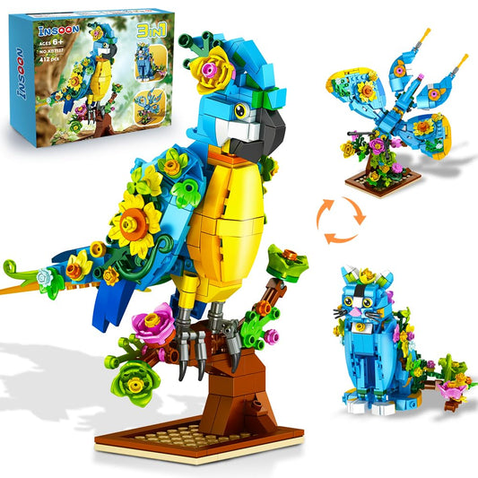 INSOON parrot with flowers—vibrant, imaginative play and color learning