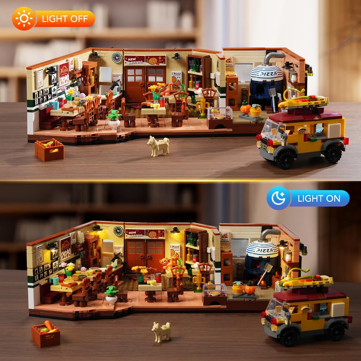 INSOON Pizzeria House Interior Dining Area highlights cozy tables and warm ambiance