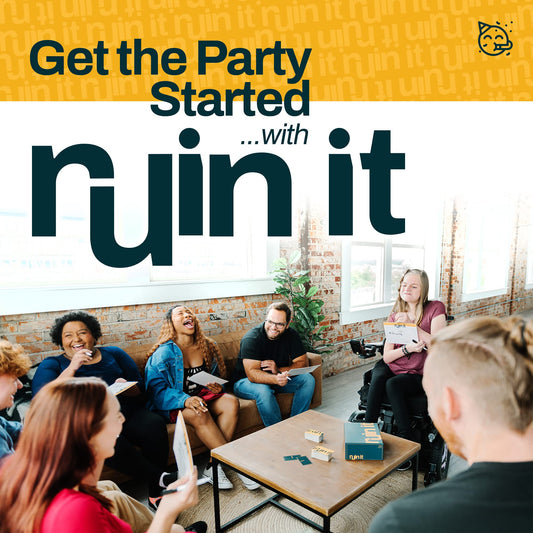 Inspiration Play Ruin It topic cards enable witty four-word ruins.