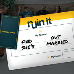 Inspiration Play Ruin It whiteboards for quick scoring.