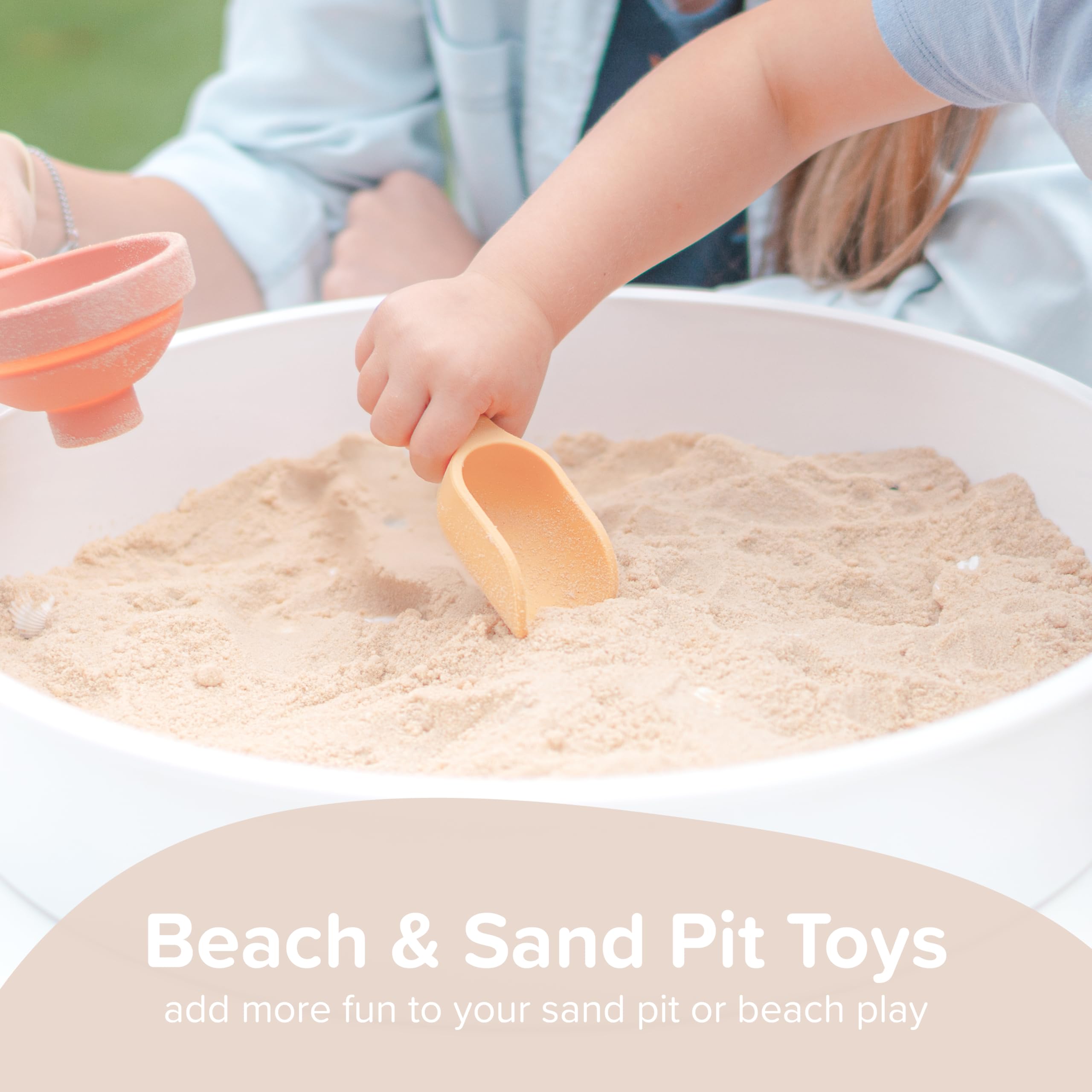 Inspire My Play dishwasher-safe silicone scoops for quick cleanup between activities