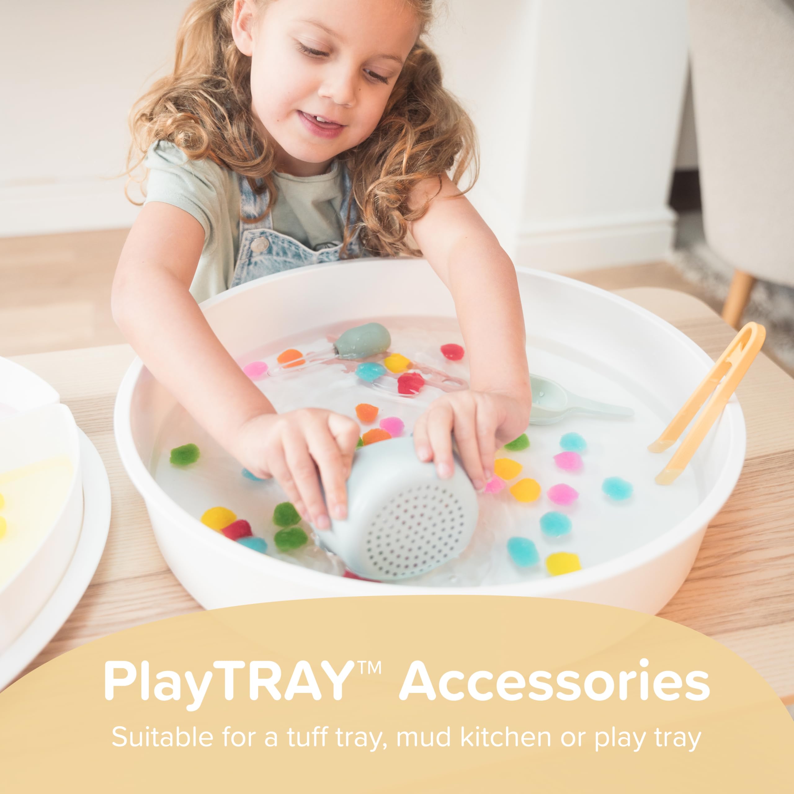 Inspire My Play nesting bowls stack neatly to save storage space.