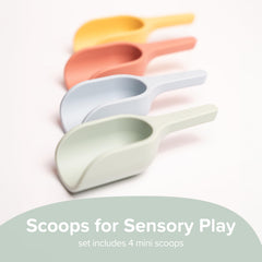 Inspire My Play stackable BPA-free scoops save space after messy activities