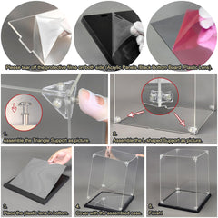 Instnovny acrylic display case side view illustrating sturdy construction