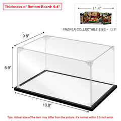 Instnovny acrylic display case top view highlighting clean presentation