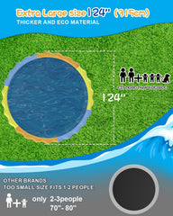 Instraella splash pad with non-slip bottom for safe sprinkler play