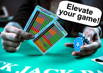 Instructional Services player consulting blackjack card at casino