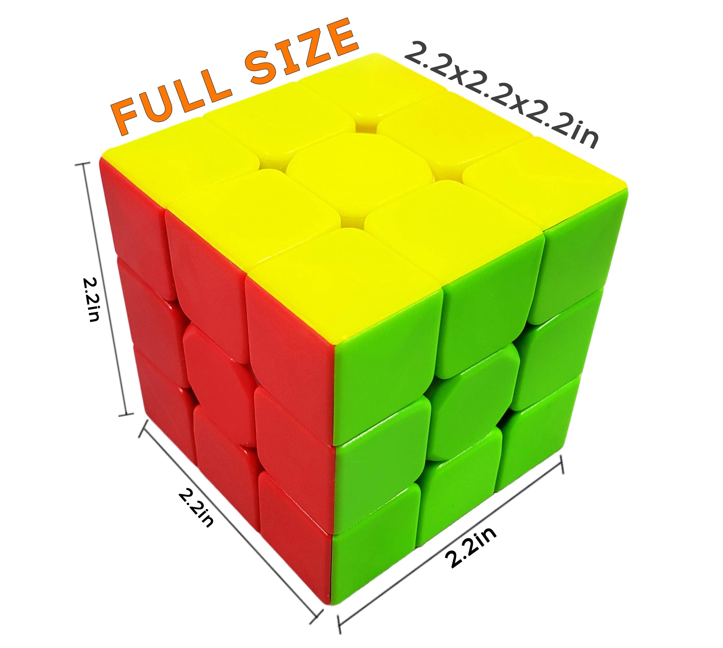 INTEGEAR Speed Cube color scheme aids faster solving and color tracking.