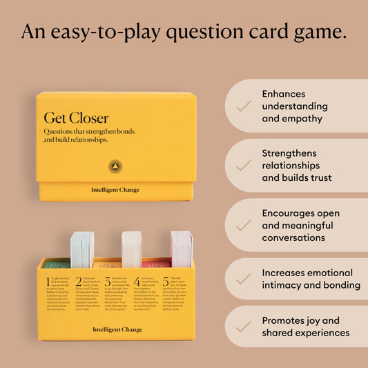 Intelligent Change Get Closer cards spread to spark lively conversations.