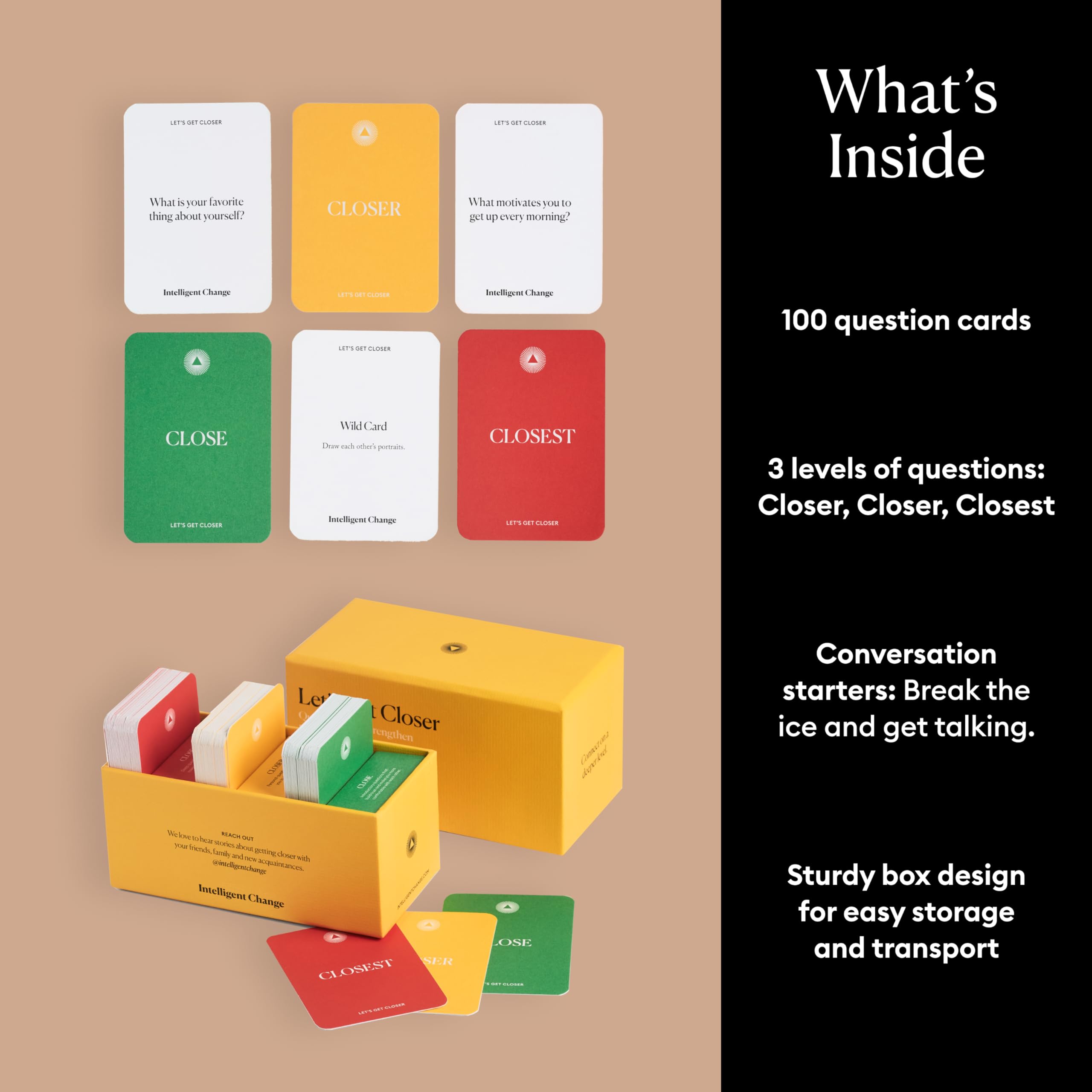 Intelligent Change Get Closer three-level prompts chart encouraging deeper chats.