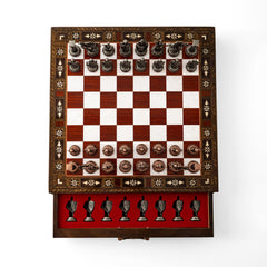INTERIART rose finish chess set elevates decor and hobby