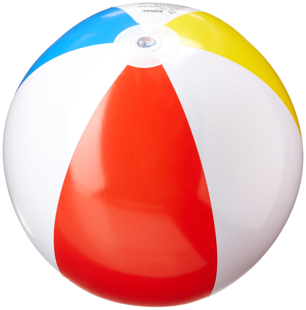 Intex 3-pack 20-inch glossy beach ball for pool and beach play, adds color
