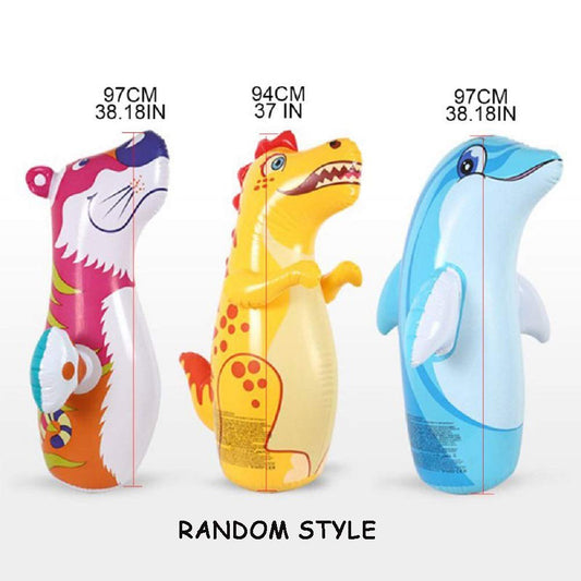 Intex 3D Bop Bag Dinosaur image promotes imaginative play and exercise.