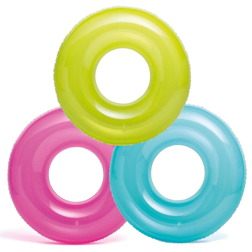 Intex 43227-2120 pack of three 30-inch transparent tubes for pool play