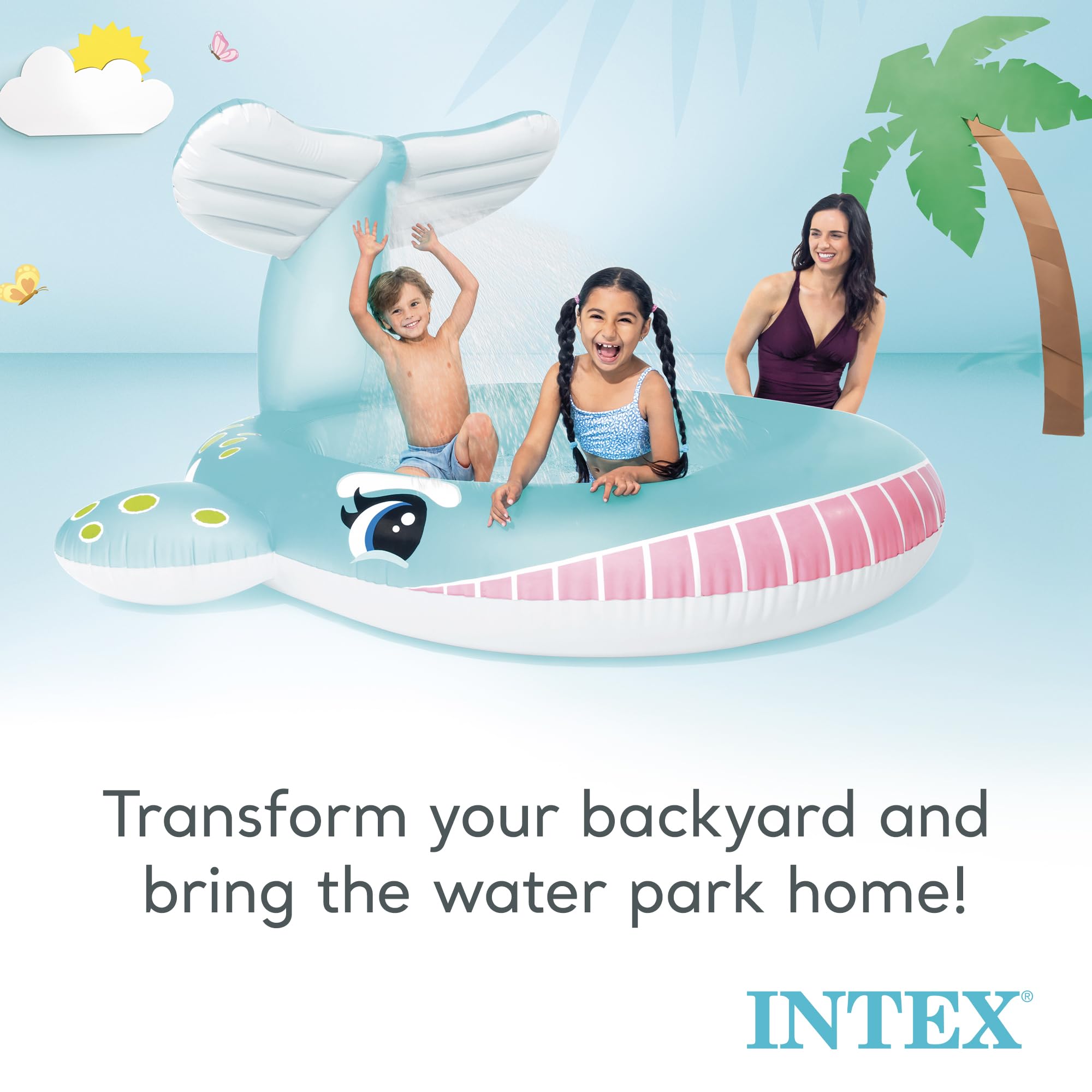 Intex 57440EP includes drain plug and repair patch for easy maintenance.