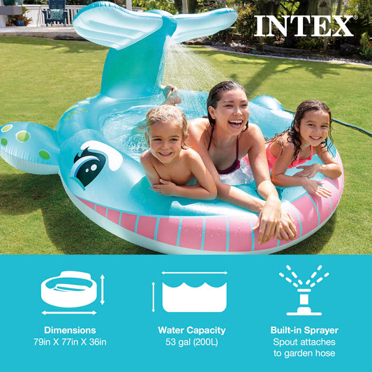 Intex 57440EP whale tail sprayer adds splashy play in the yard.