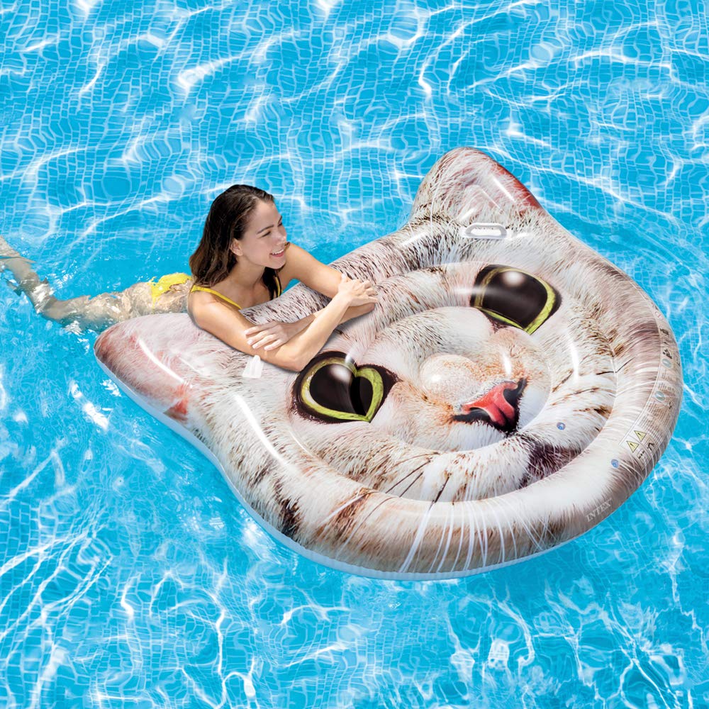 Intex cat inflatable in rounded shape offers comfort and buoyant support
