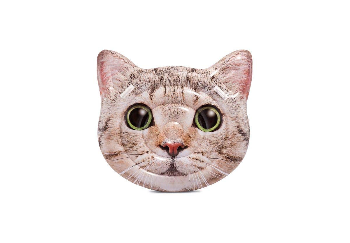 Intex 58784EU hyperrealistic cat mat with handles for safer, spacious water play