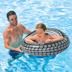 Side profile view shows sturdy rim for stable lounging