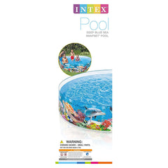 Intex Deep Sea Blue pool accommodates 4 to 7 kids and friends.