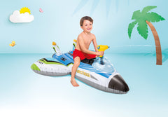 Intex family-friendly summer pool fun scene with kids and float.