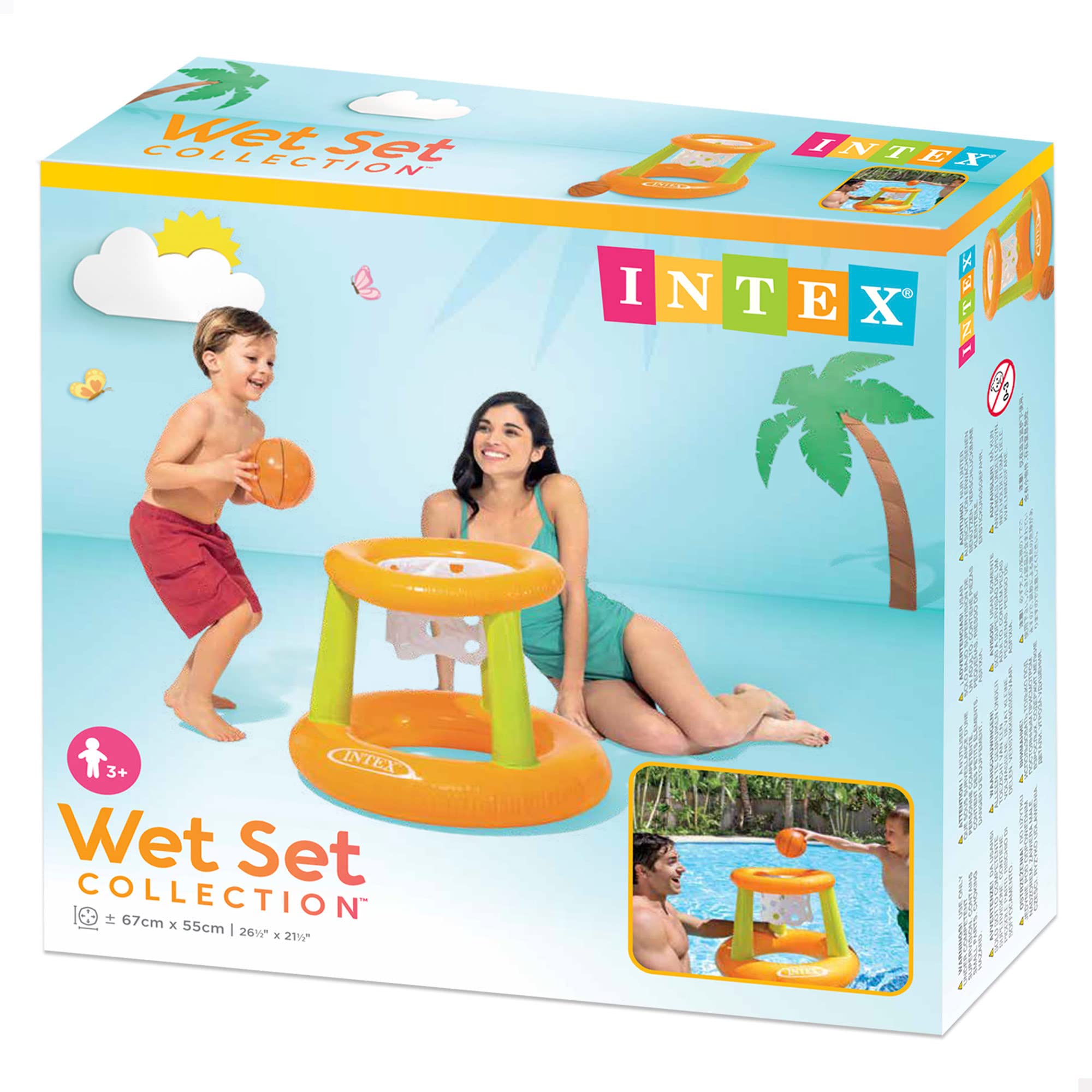 Intex floating hoops basketball game base filled with water for stability