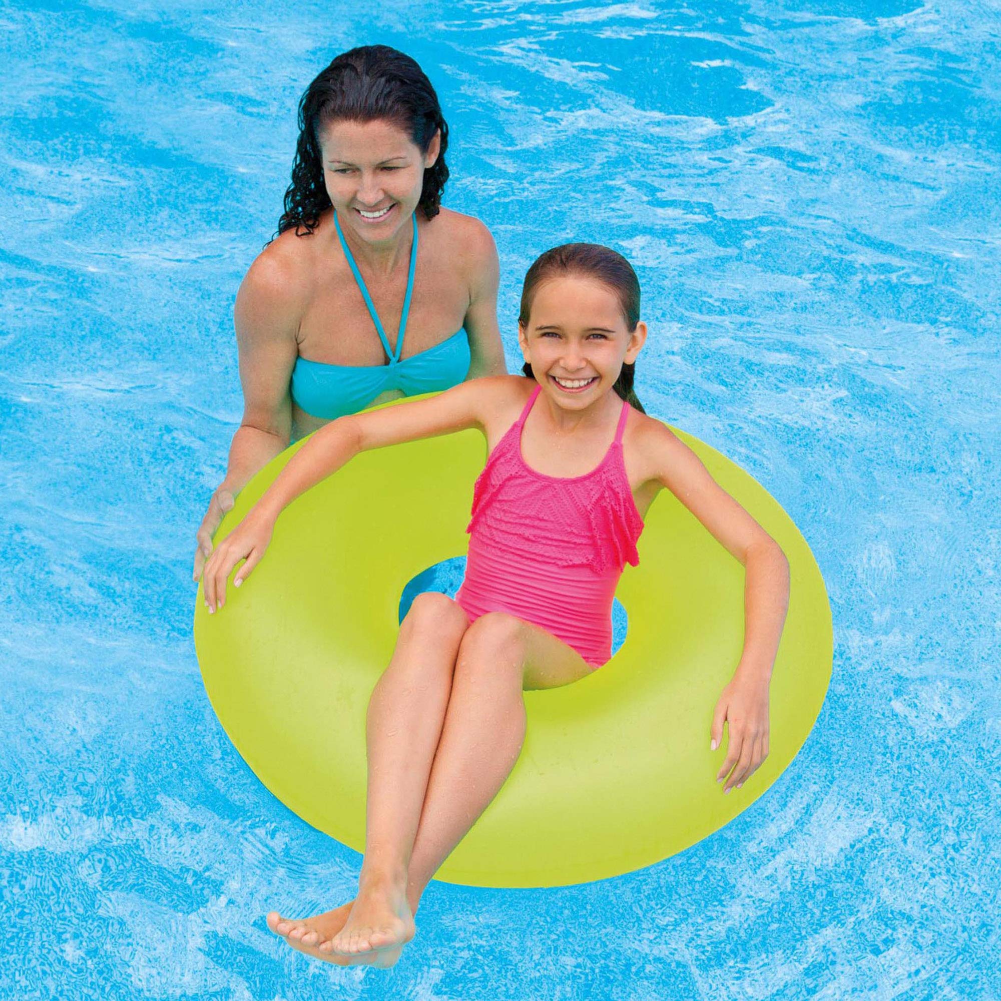 Intex Frost Tube four-pack colors – vibrant tubes for group pool fun.