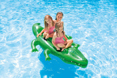 Intex Giant Gator with four heavy-duty handles for secure lounging