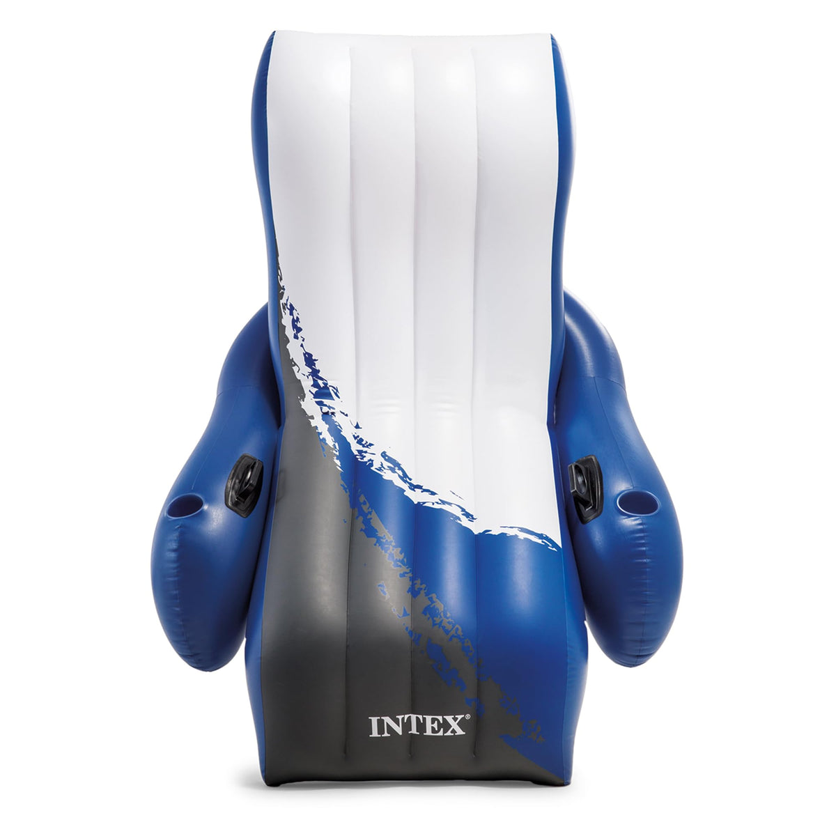 Intex inflatable lounge pool recliner with cup holders for relaxed pool days.