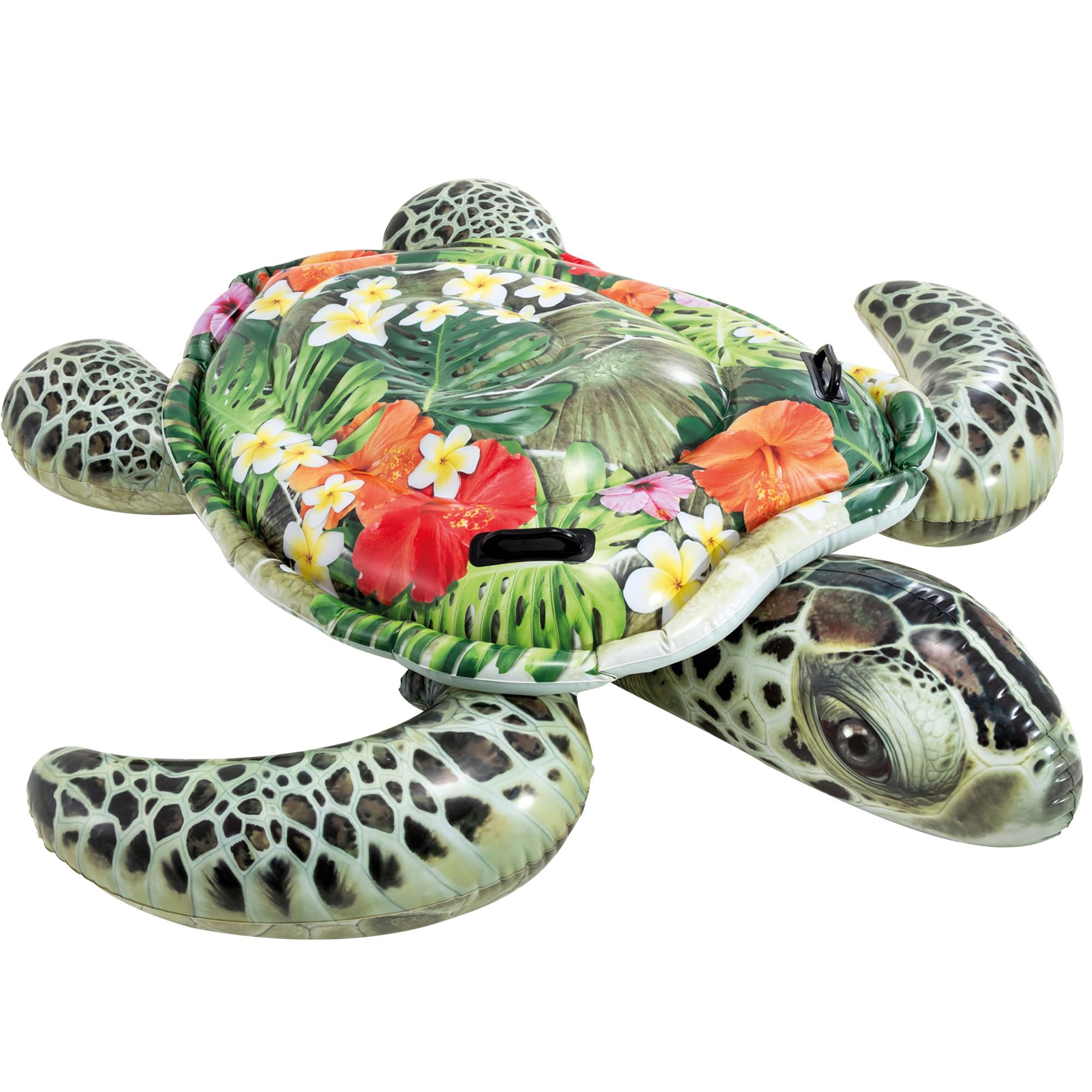 Intex inflatable turtle ride-on, large size for spacious water fun.