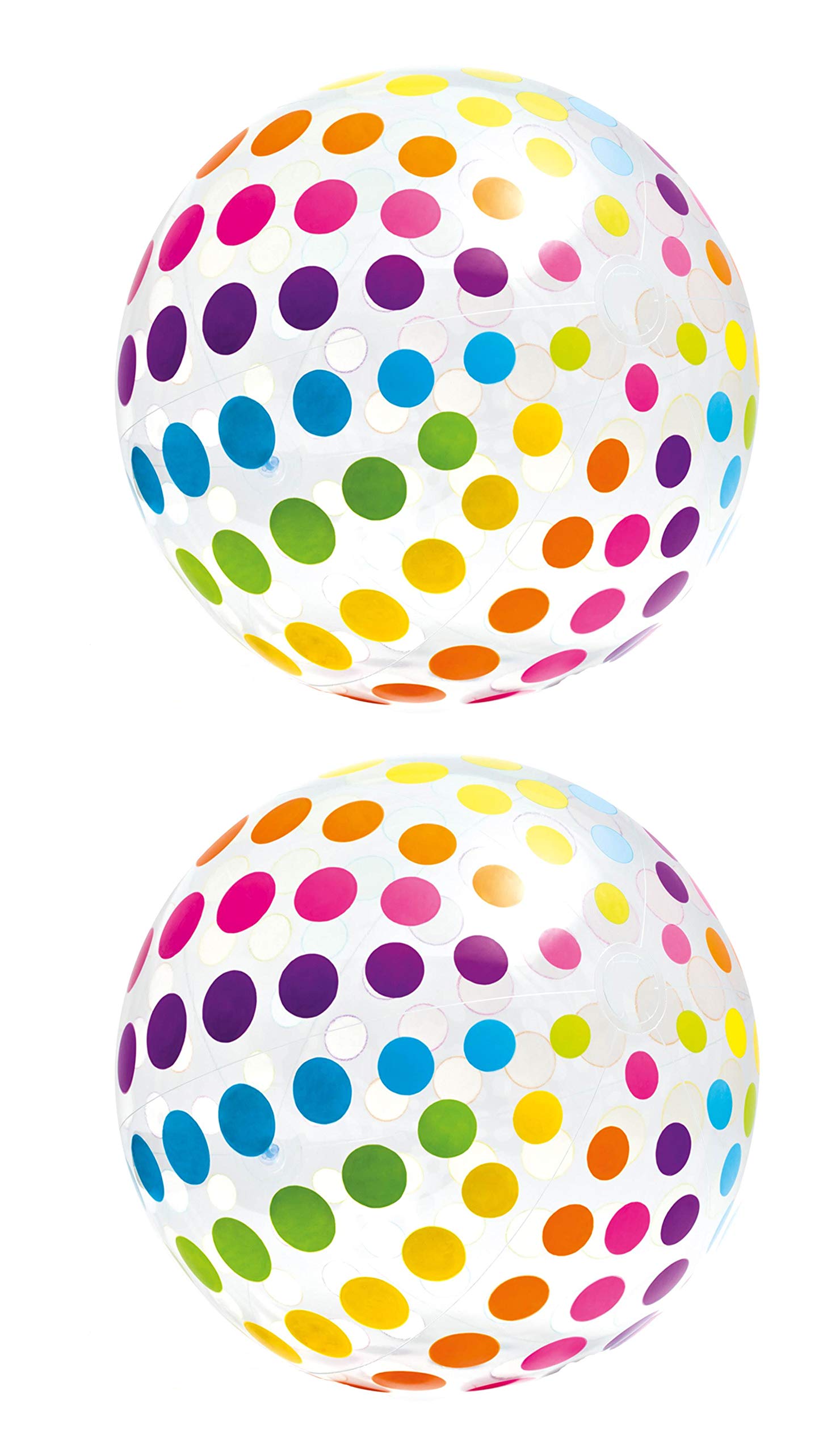 Intex Jumbo Ball 42-inch front view with colorful panels for beach and pool use