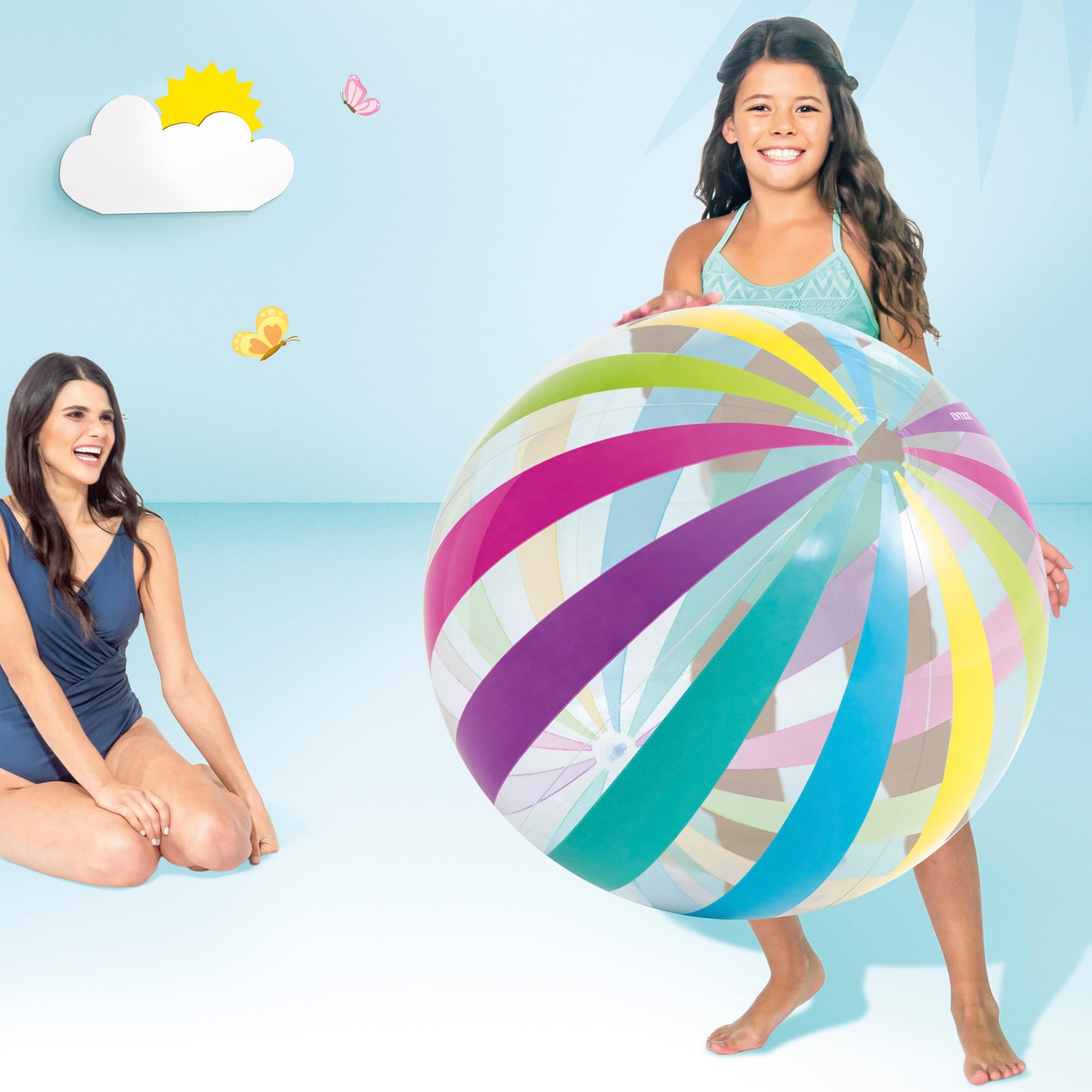 Intex jumbo ball includes repair patch for extended backyard fun