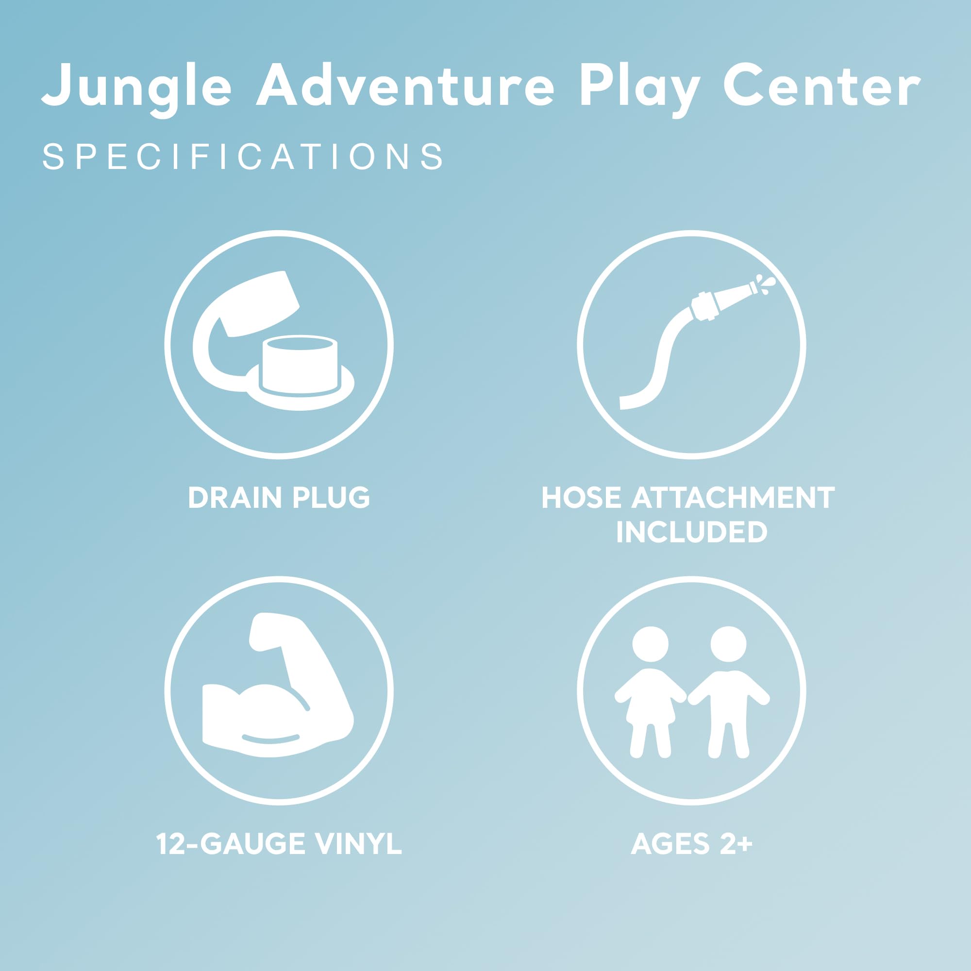 Intex Jungle Adventure Play Center monkey graphic appeals to toddlers.