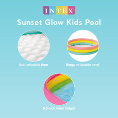 Intex Kiddie Pool durable vinyl construction supports daily backyard splashes