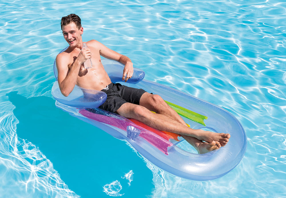 Intex King Kool Lounge measures 63 by 33.5 inches for generous space