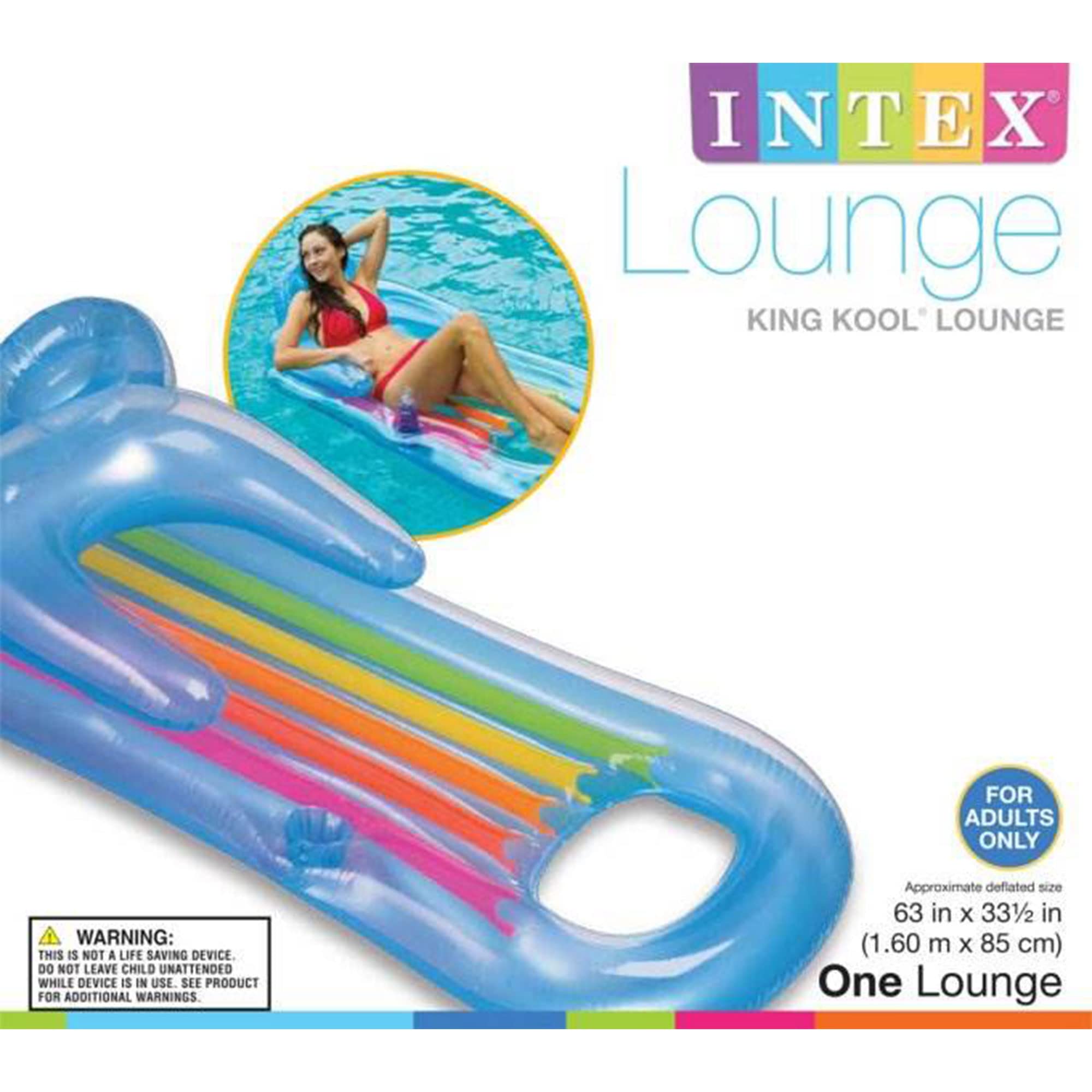 Intex King Kool Lounge two loungers in different colors for pairing