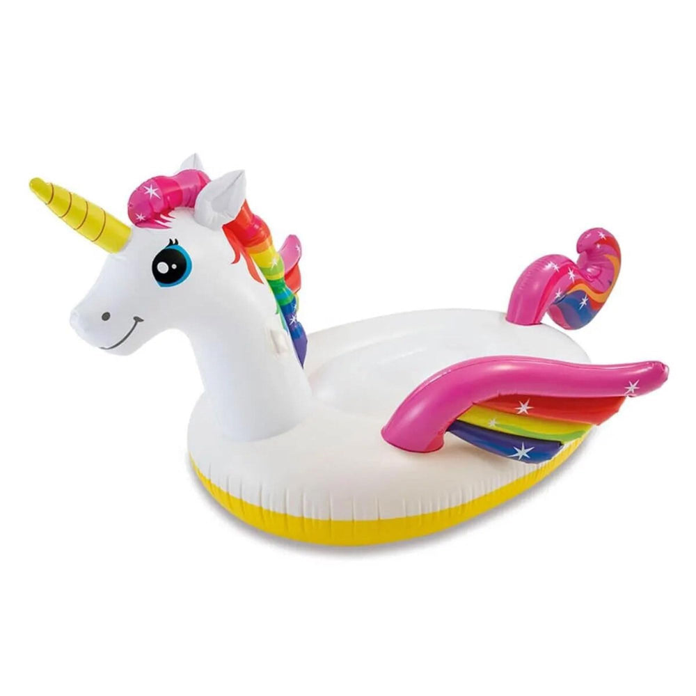 Large surface area of the Intex unicorn float for lounging