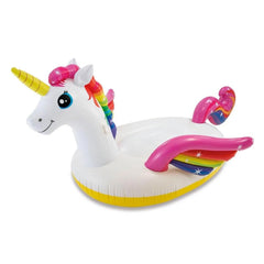 Large surface area of the Intex unicorn float for lounging