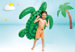 INTEX Lil' Sea Turtle deflated 59x50 inches for easy storage.