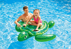 INTEX Lil' Sea Turtle float heavy-duty handles for secure pool play.