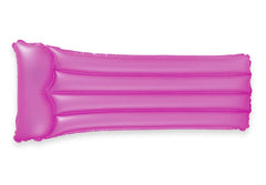 Intex Neon Frost Air Mat contoured pillow top providing neck support in water