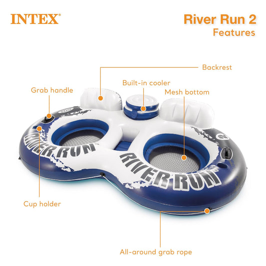 Intex River Run 2 backrests provide comfortable support for relaxed river lounging.