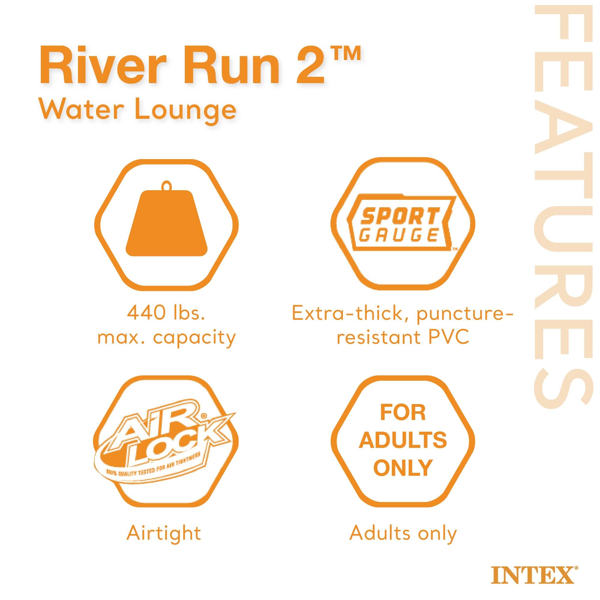 Intex River Run 2 cooler lid keeps beverages cold at the water.