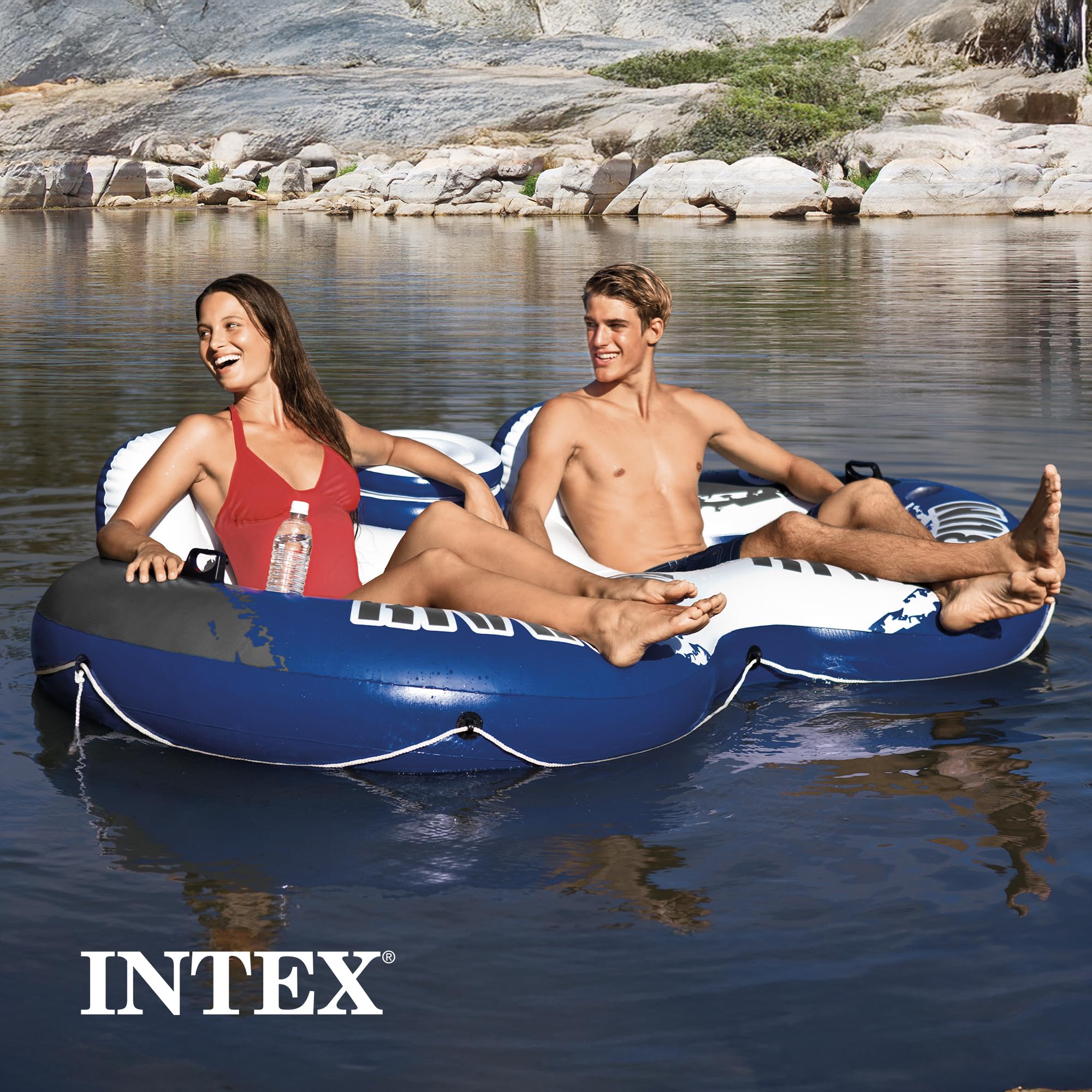 Intex River Run 2 heavy-duty grab handles offer easy boarding and control.