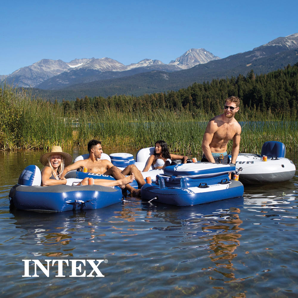 Intex River Run 2 perimeter rope aids grip around the tube.