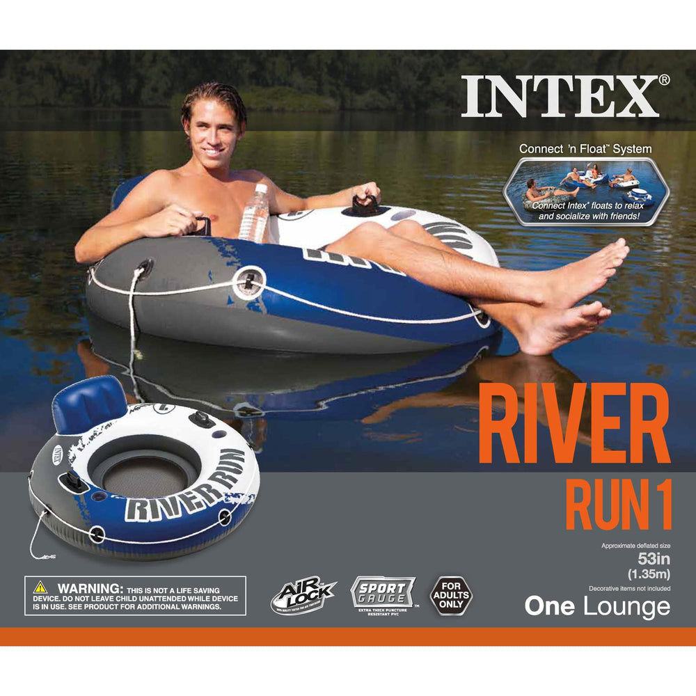 Intex River Run 53-inch diameter for stable floating.
