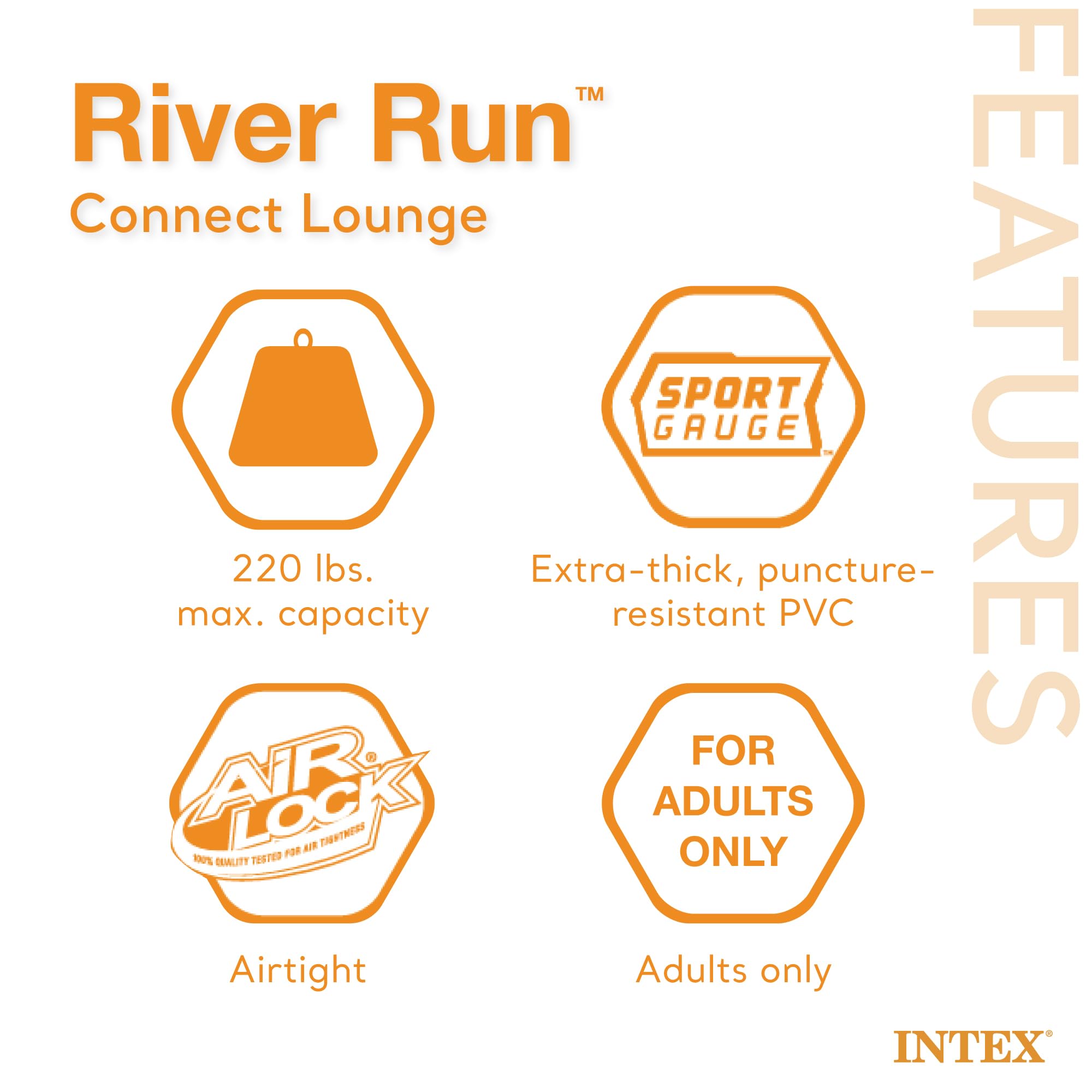 Intex River Run Connect durable handles offer a secure grip